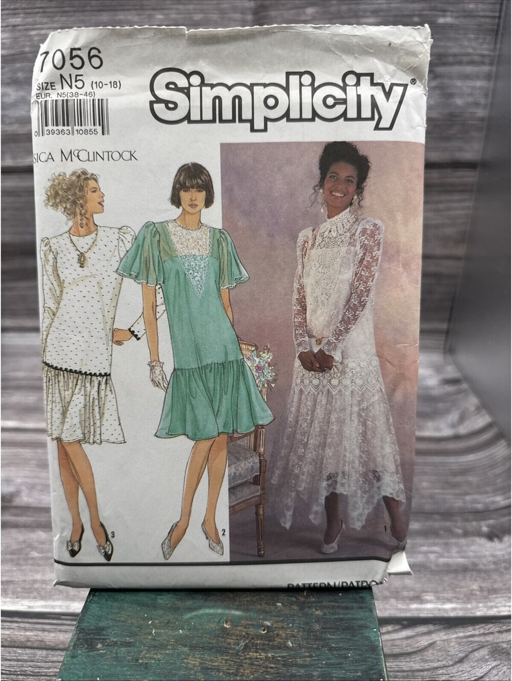 VTG Simplicity 7056 Sewing Pattern Misses 1990s Sz 10-18 McClintock Dress Uncut